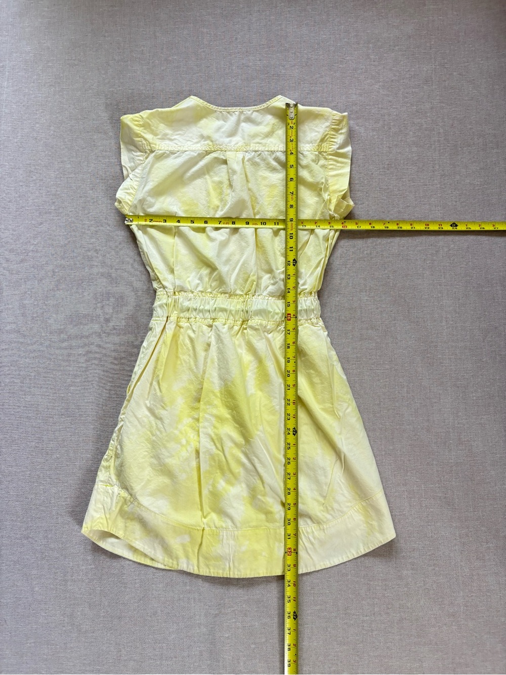 Yellow pastel tie dye festival utility dress Size 2 - Picture 10 of 11